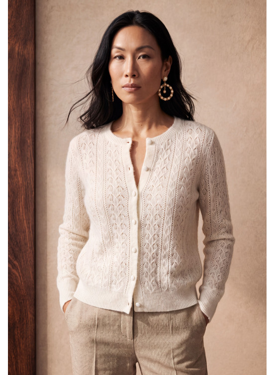 GILET - MONISE - ECRU CHINE